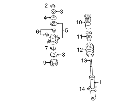 2013 Jeep Compass Spring, Rear Diagram for 5168703AB