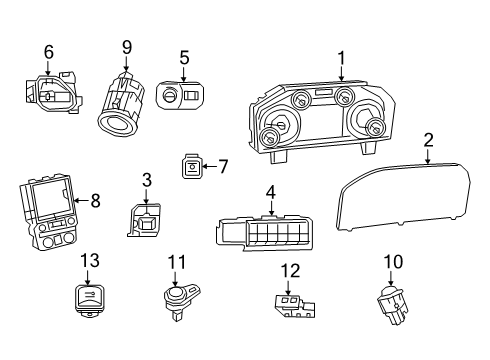2025 Ram 3500 Cluster & Switches, Instrument Panel & Components Diagram 2 - Thumbnail