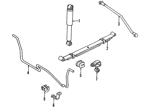 1988 Jeep Wrangler Bumper, Rear Diagram for 52002658