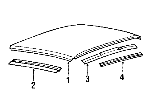 1992 Dodge Dynasty Roof & Components Diagram