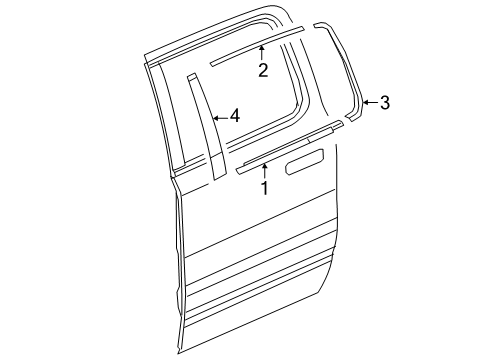 2025 Ram 1500 Exterior Trim - Rear Door Diagram 2 - Thumbnail