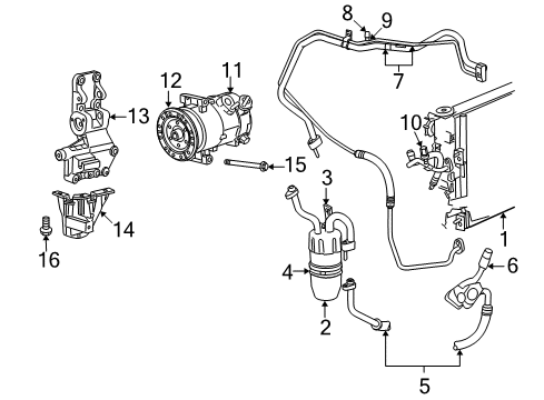 2008 Jeep Compass Liquid Line Diagram for 5058578AG