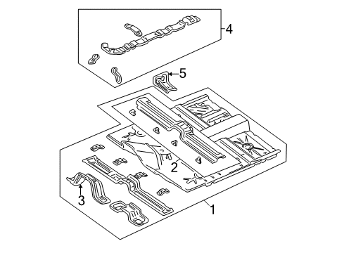 2000 Dodge Neon Front Floor Pan Diagram for 5013068AG