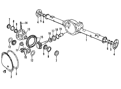 2006 Dodge Dakota Differential Case Diagram for 52098778AF