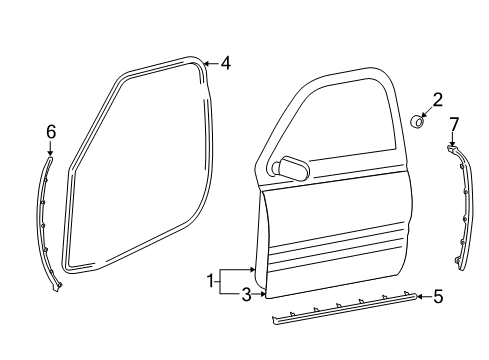 2015 Ram 3500 Lower Seal, Front Diagram for 55372220AE