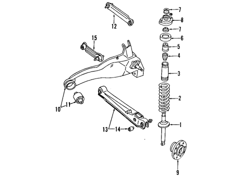 1993 Dodge Colt Trailing Arm Diagram for MR223145