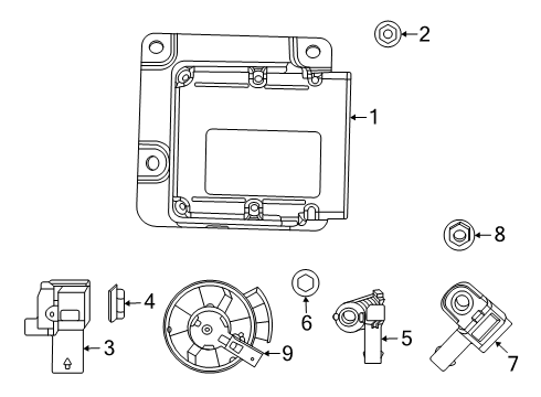 2024 Dodge Charger Daytona Air Bag Components Diagram
