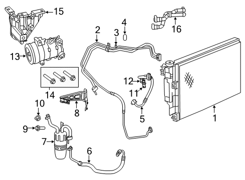 2011 Chrysler 200 Heater Hose Diagram for 5058803AE