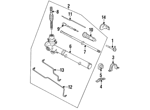 1989 Chrysler New Yorker Tie Rod End, Outer Diagram for 4106180