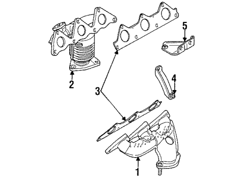 1996 Dodge Avenger Exhaust Manifold Diagram for 4777054