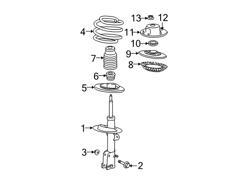 2006 Chrysler Pacifica Spring, Front Diagram for 4862007AB