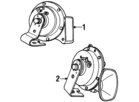1998 Dodge Neon Horn Diagram for 4793747
