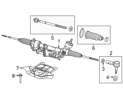 2015 Dodge Challenger Steering Gear Diagram for 68243433AE