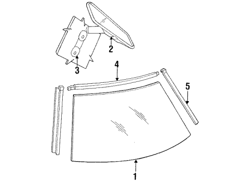 1992 Chrysler New Yorker Reveal Molding Diagram for 5261622