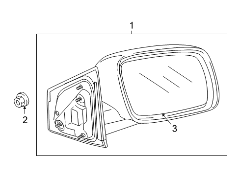2018 Dodge Journey Power Mirror, Front Driver Side Diagram for 1CE35TZZAE