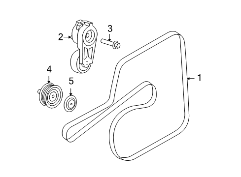 2007 Dodge Charger Idler Pulley Diagram for 4792835AA