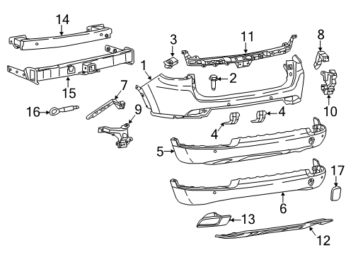 2022 Jeep Compass Center Bracket, Rear Diagram for 68244459AB