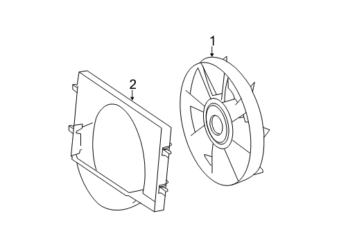 2008 Dodge Sprinter 3500 Fan Blade Diagram for 68012412AA