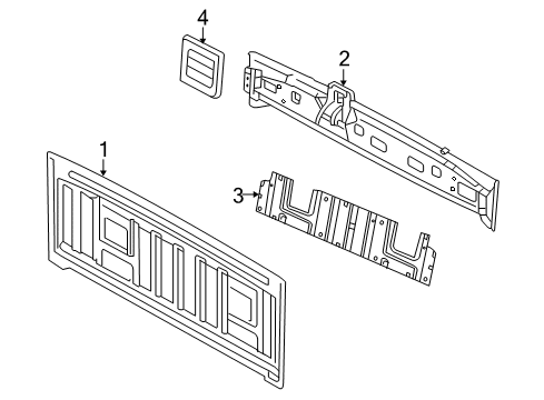 2011 Ram 2500 Reinforcement Panel Diagram for 55112307AB