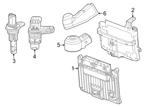 2022 Jeep Grand Cherokee Knock Sensor Shield Diagram for 68491560AC
