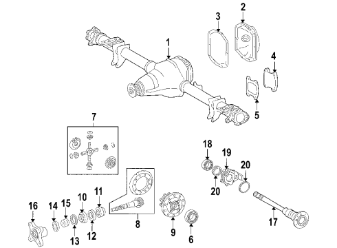 2006 Dodge Sprinter 3500 Axle Shafts Diagram for 5179119AA