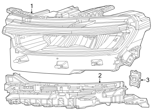 2022 Jeep Grand Cherokee L Mount Bracket, Passenger Side Diagram for 68530630AA