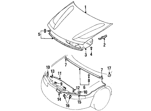 1996 Chrysler Sebring Release Cable Diagram for 4697000