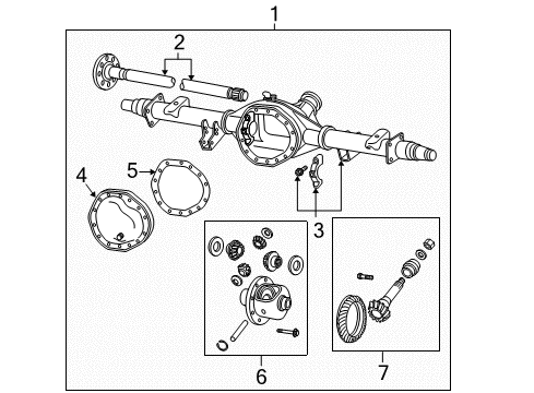 2003 Dodge Ram 3500 Axle Assembly, Rear Diagram for 5086978AB