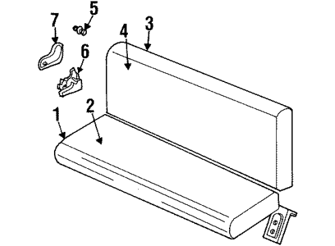 1999 Dodge Ram 1500 Latch Diagram for 5010284AA