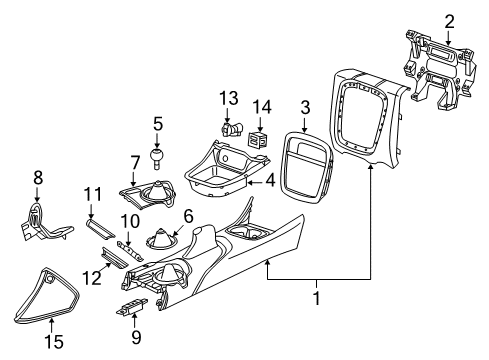 2017 Dodge Viper Shift Panel, Black Stitch Diagram for 1WT151VXAD
