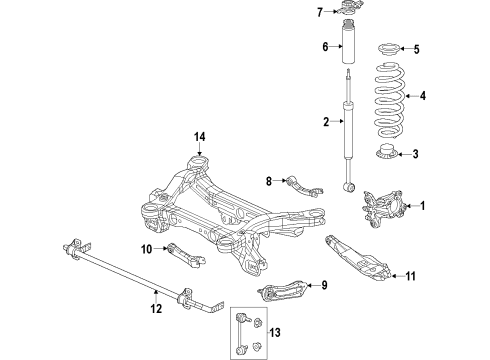 2020 Jeep Cherokee Hub & Bearing, Rear Diagram for 68155868AB