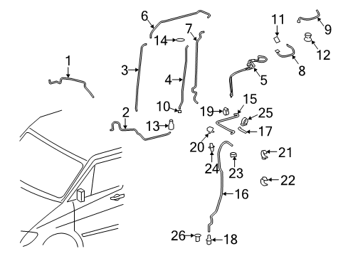 2009 Dodge Sprinter 2500 Connector Tube, Rear Diagram for 68012764AA