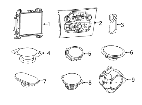 2020 Chrysler 300 Radio Diagram for 68293629AD