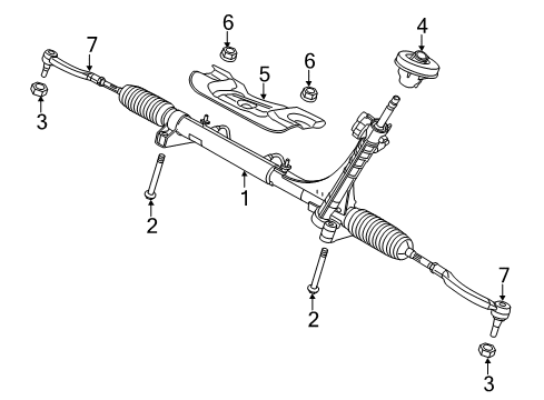 2024 Ram ProMaster 3500 Steering Gear Nut Diagram for 6106987AA