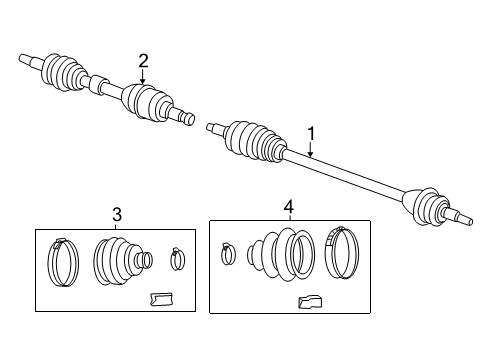 2003 Chrysler Sebring Axle Assembly, Front Passenger Side Diagram for 5017653AA
