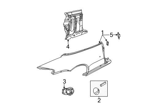 2005 Chrysler Sebring Quarter Panel, Rear Outer Driver Side Diagram for 4878367AE