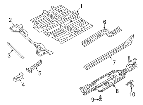 2016 Chrysler 200 Shield Bracket, Rear Diagram for 68222734AC