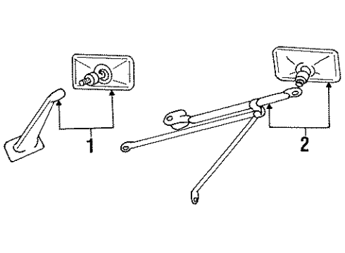 1987 Dodge W150 Outside Mirrors Diagram 2 - Thumbnail