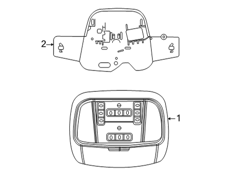 2024 Dodge Durango Console Assembly Diagram for 7BG341X9AA