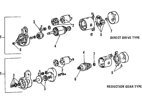 1984 Dodge Conquest Starter Diagram for R100431M