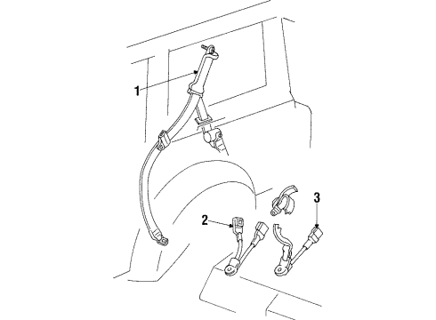 1998 Jeep Cherokee Buckle End Diagram for 5FG50LAZAC