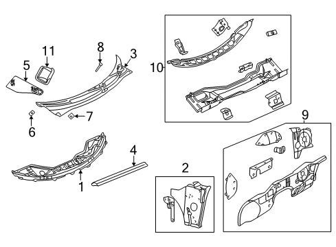 2002 Dodge Stratus Dash Panel Diagram for 5056116AI