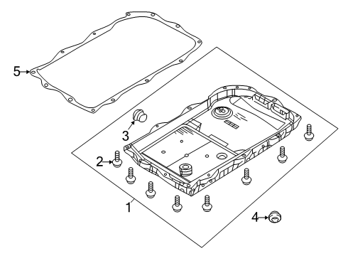 2023 Ram 1500 Transmission Pan Bolt Diagram for 68174574AB