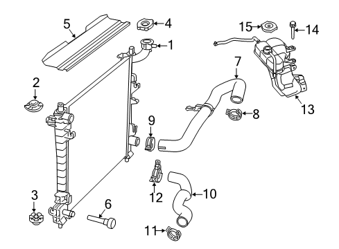 2012 Jeep Grand Cherokee Radiator & Components Diagram 3 - Thumbnail