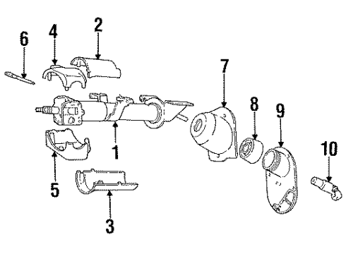 1990 Dodge Daytona Lock Cover, Lower Diagram for P925JV8