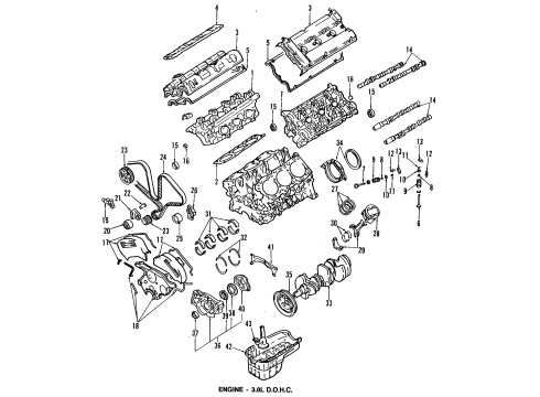 1995 Dodge Stealth Transmission Mount Diagram for MB581705