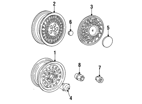 1992 Chrysler Imperial Wheel Covers & Trim Diagram