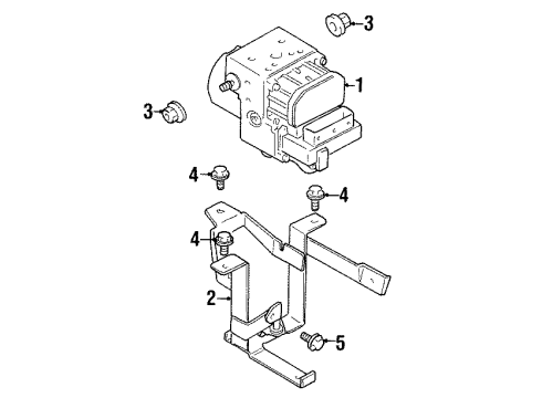 1998 Chrysler Sebring ABS Components Diagram