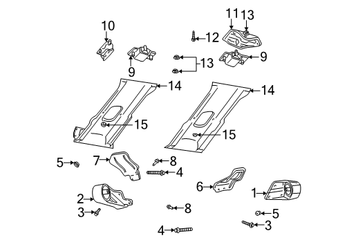 2000 Dodge Dakota Front Insulator Bolt, Driver Side Diagram for 6035212