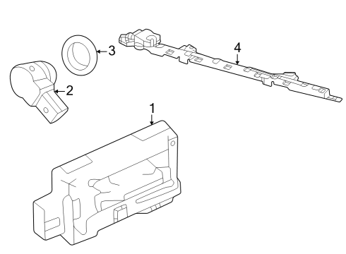 2022 Jeep Grand Cherokee Electrical Components - Rear Bumper Diagram 3 - Thumbnail